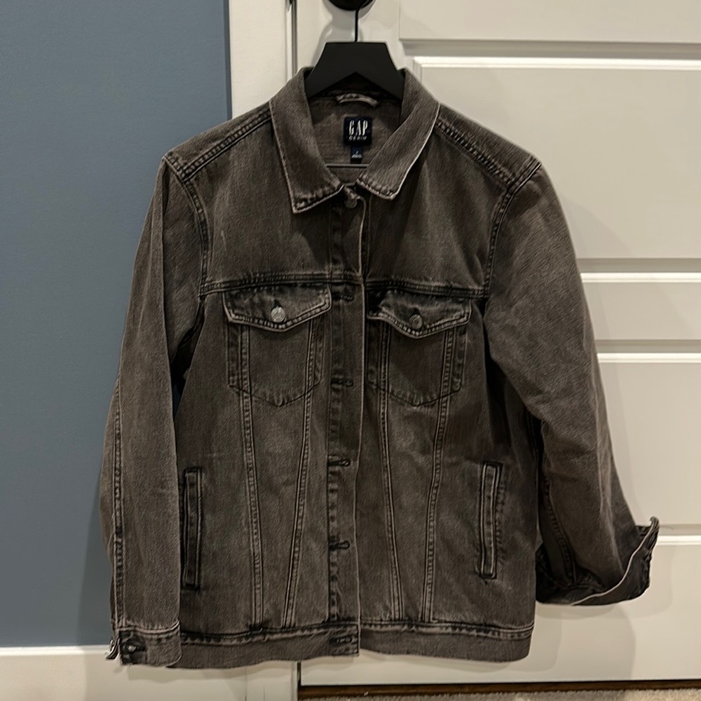 GAP Washed Black Denim Jacket
